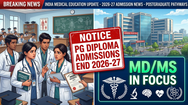 Medical Body Ends PG Diploma Admissions After 2026-27, MD/MS in Focus: Major Change in Medical Education